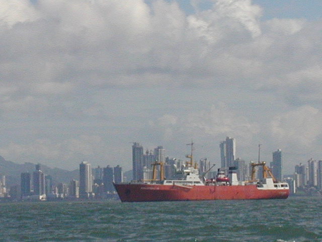 city of Colon, Panama, from the water